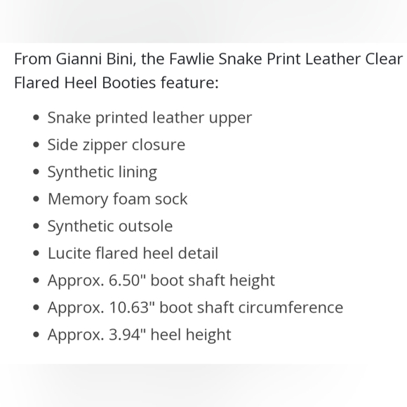 Fawlie snakeskin leather boots Blue Black Clear Flared heel Gianni Bini 8 Ankle - Picture 8 of 8
